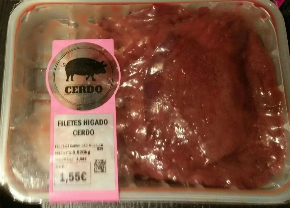 Filetes de hígado de cerdo