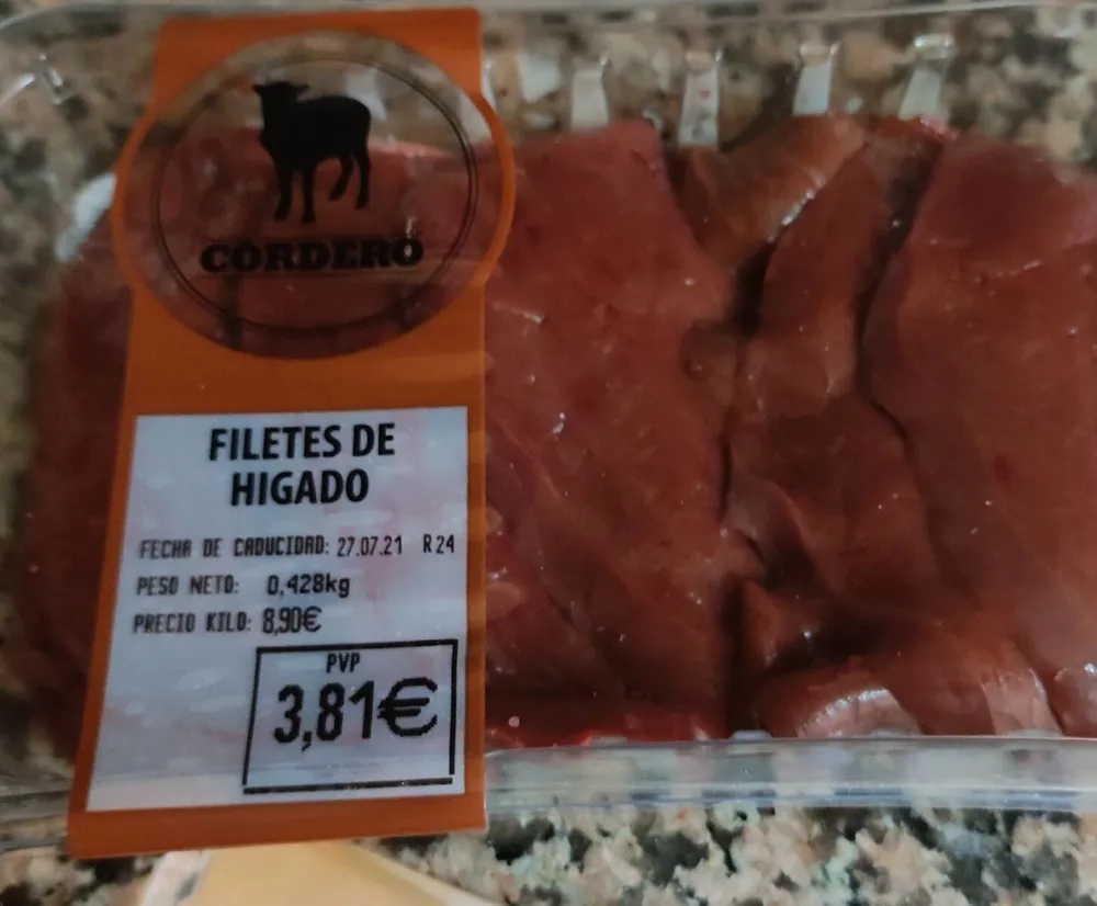 Filete de higado de cordero