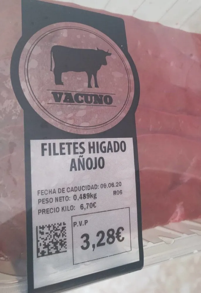 Filetes de hígado añojo
