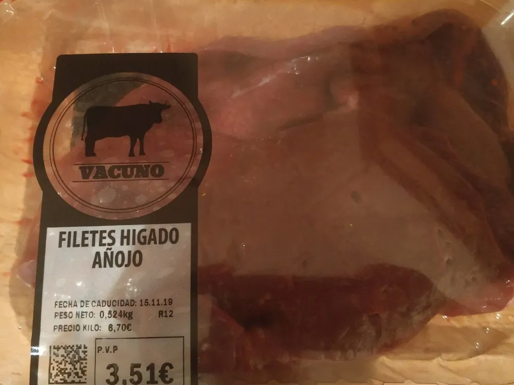 Filetes de hígado añojo