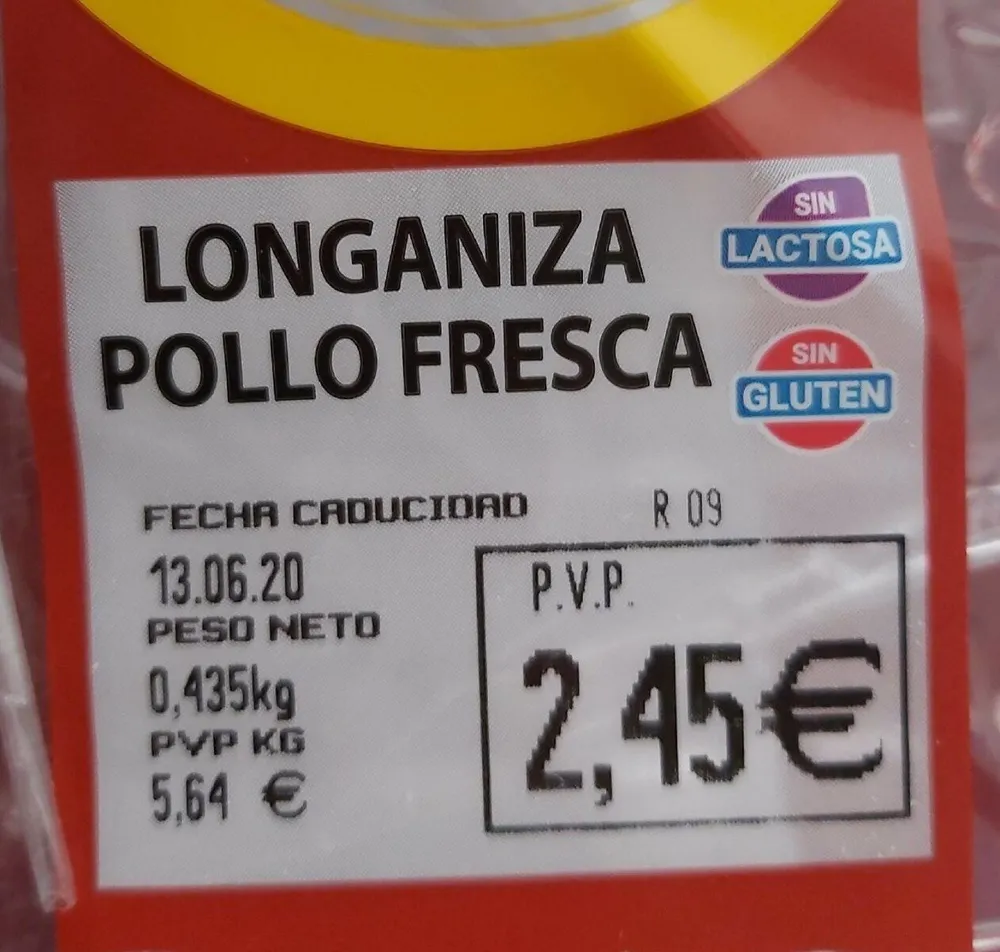 Longaniza pollo fresca