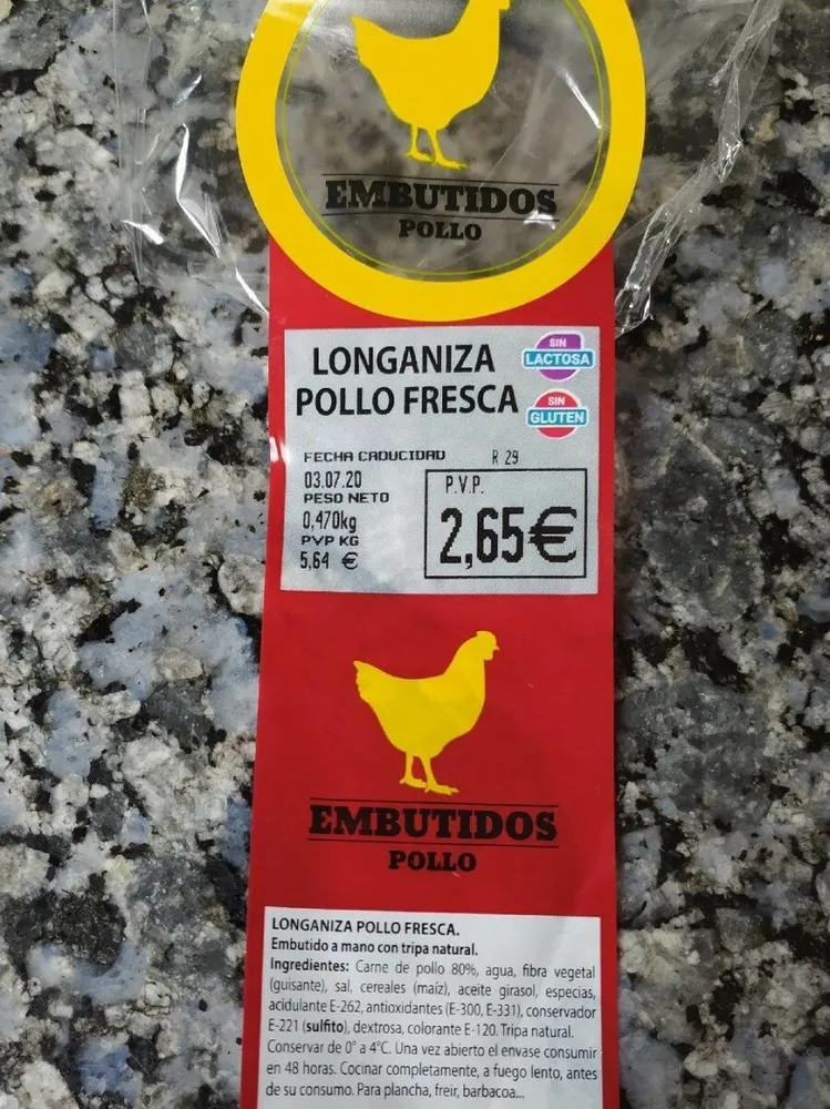 Longaniza pollo fresca