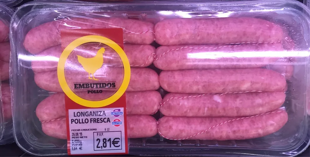 Longaniza de pollo fresca