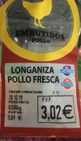 Longaniza de pollo fresca