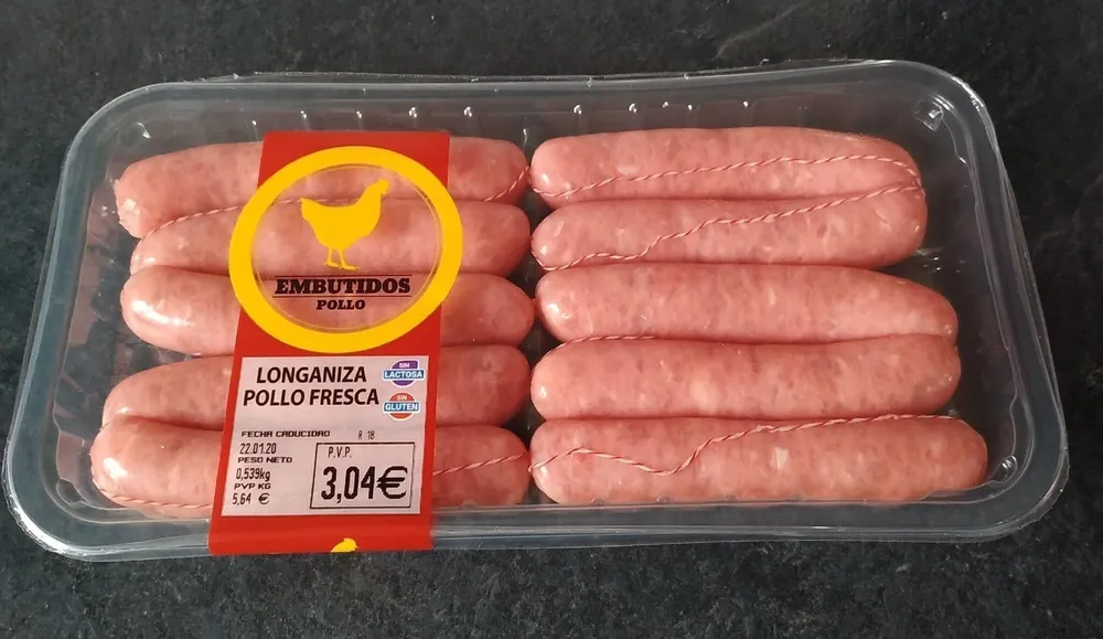 Longaniza de pollo fresca
