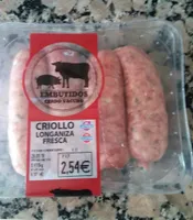 Longaniza fresca de cerdo y vacuno criollo