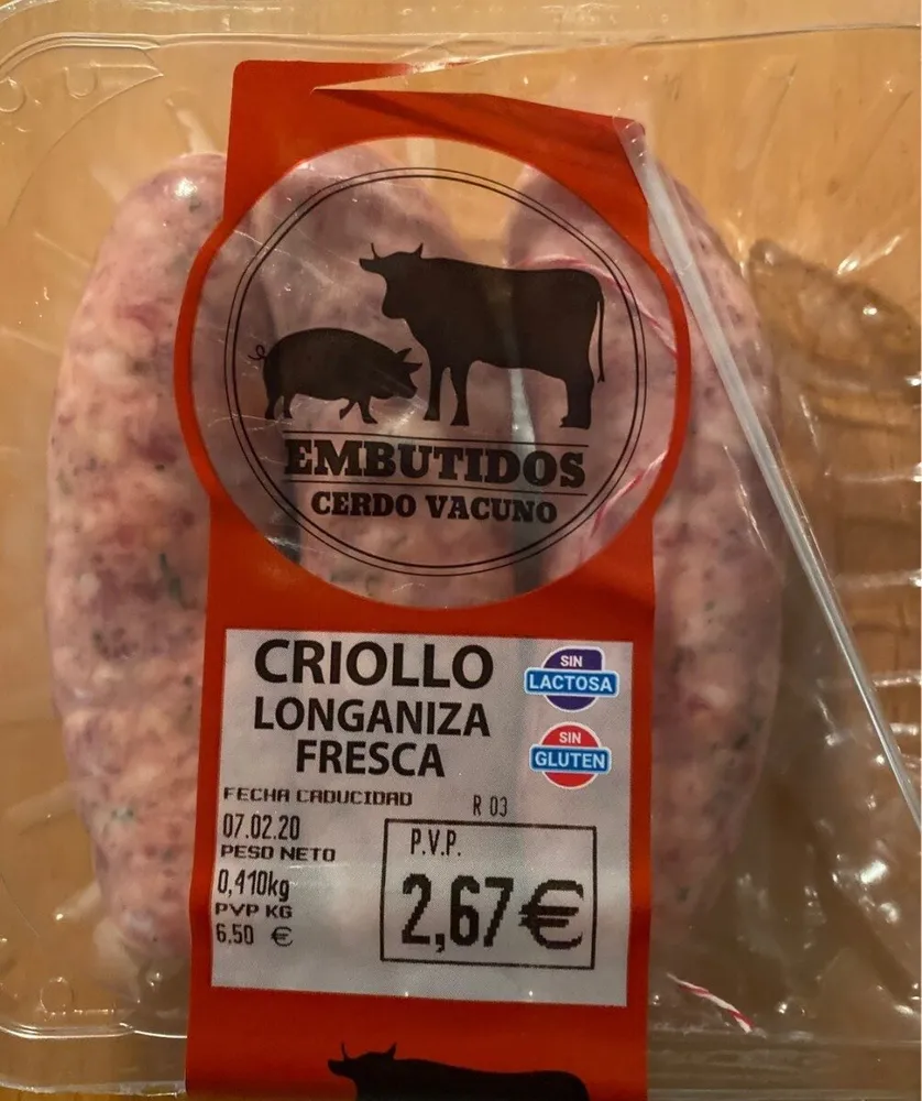 Criollo longaniza fresca