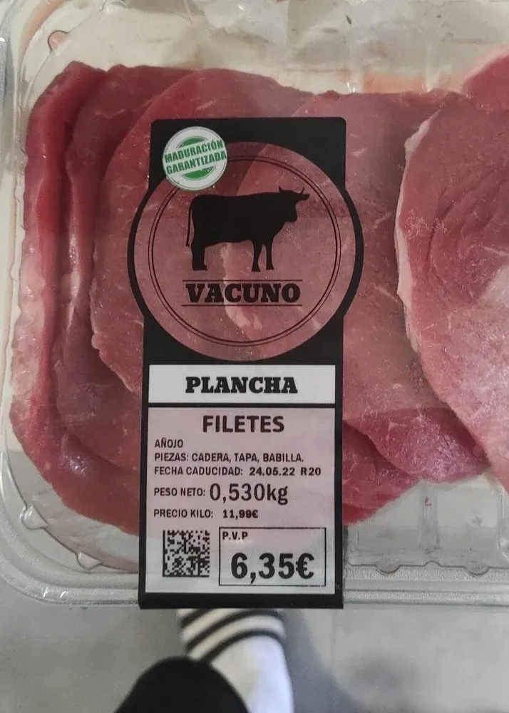 filetes plancha vacuno