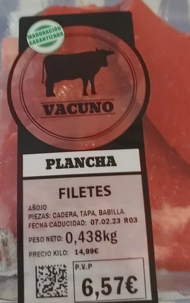 Filete plancha vacuno