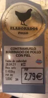 Contramuslo marinado de pollo con piel