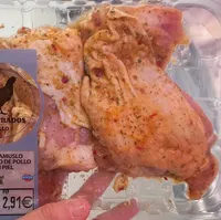 Contramuslo marinado de pollo con piel