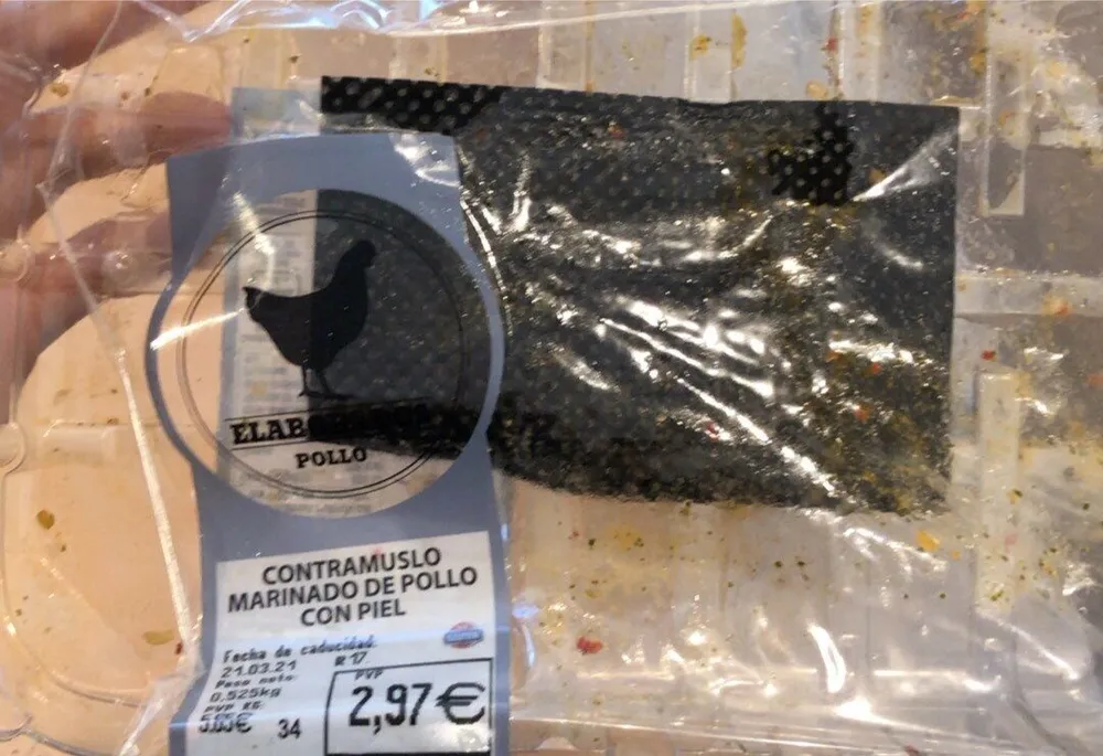 Contramuslo marinado de pollo con piel