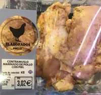 Contramuslo marinado de pollo con piel