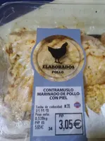 Contramuslo marinado de pollo con piel