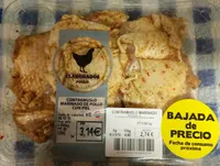 Contramuslo marinado de pollo con piel
