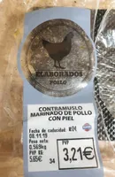 Contramuslo marinado de pollo  con piel