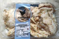 Contramuslo marinado de pollo con piel