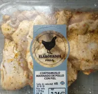 Contramuslo marinado de pollo con piel