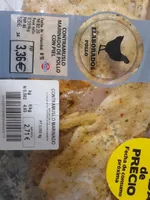 Contramuslo marinado de pollo con piel