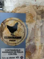 Contramuslo marinado de pollo con piel