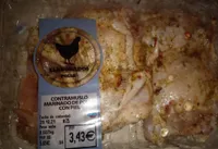 Contramuslo marinado de pollo con piel