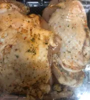 Contramuslo marinado de pollo con piel