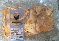 Contramuslo marinado de pollo con piel
