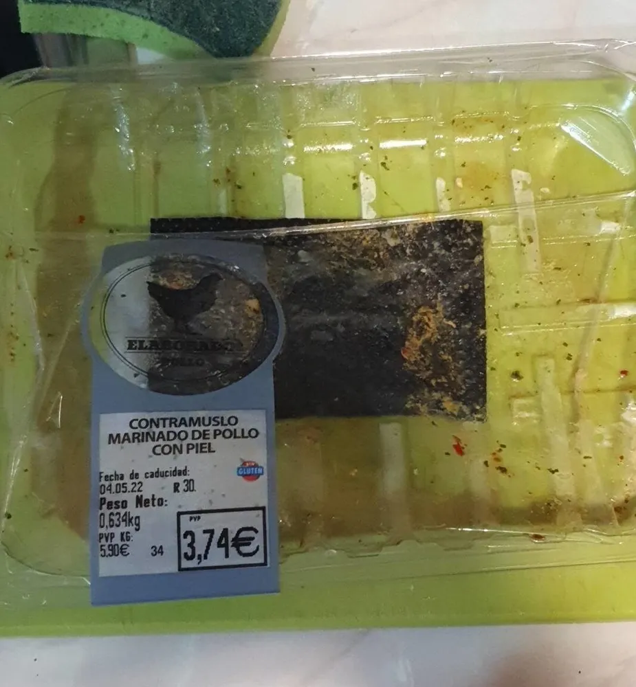 Contramuslo marinado de pollo con piel