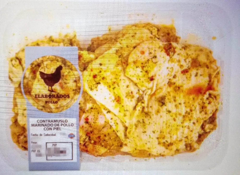 Contramuslo marinado de pollo con piel