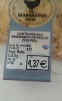 Pollo contramuslo marinado con piel