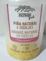 Piña natural a rodajas