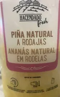 Piña natural a rodajas