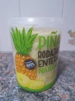 Piña natural a rodajas