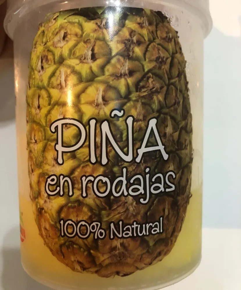 Piña en rodajas 100% natural