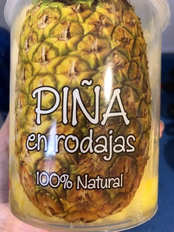 Piña natural a rodajas