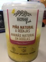 Piña natural a rodajas