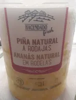 Piña natural a rodajas