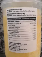 Piña natural a rodajas
