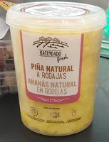 Piña natural a rodajas