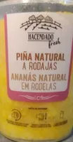 Piña natural a rodajas