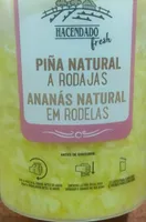 Piña natural a rodajas