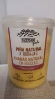 Piña natural en rodajas