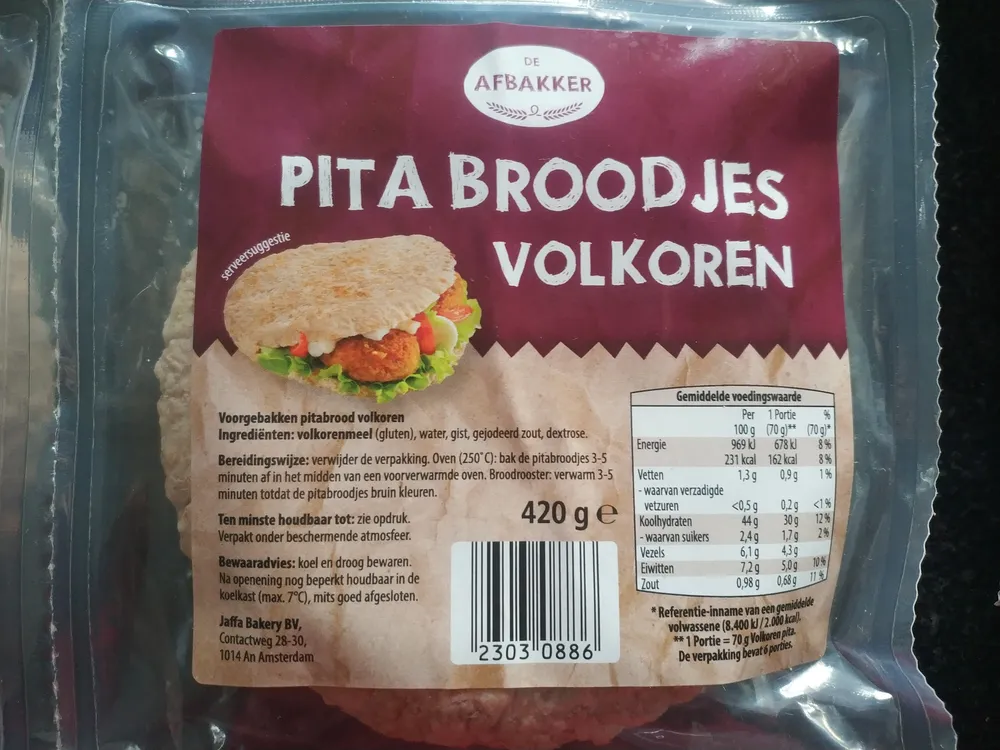 Pita broodjes volkoren