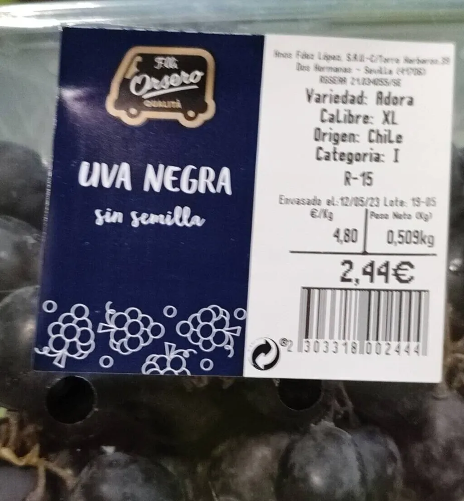 Uvas sin pepitas