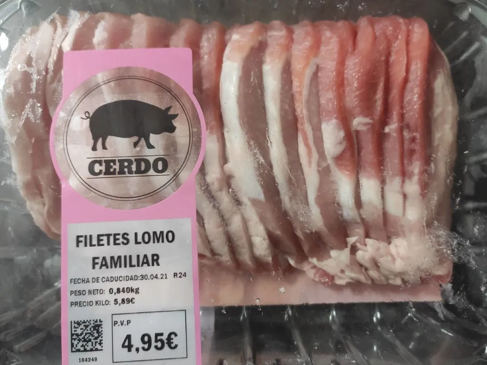 Filetes lomo familiar cerdo