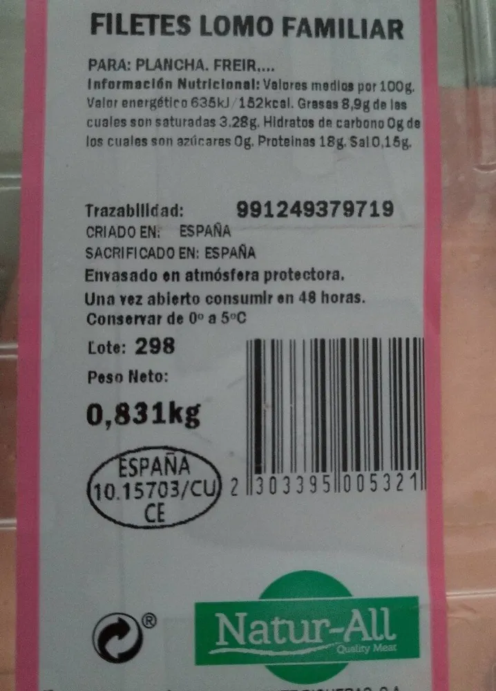 FILETES LOMO FAMILIAR