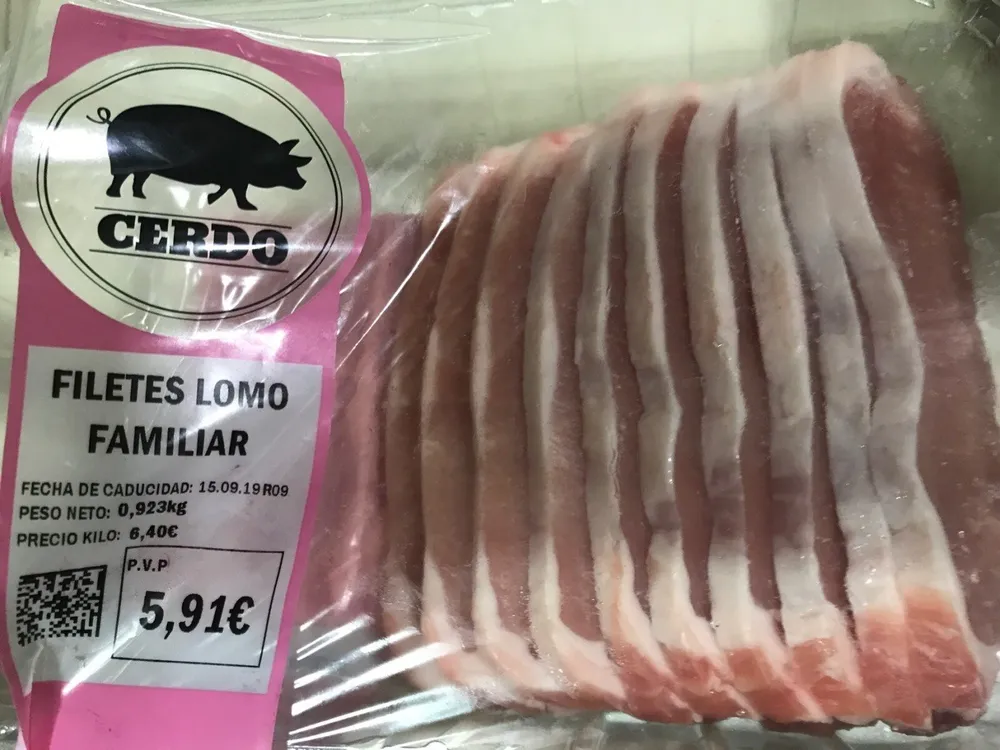 Filetes de lomo de cerdo familiar