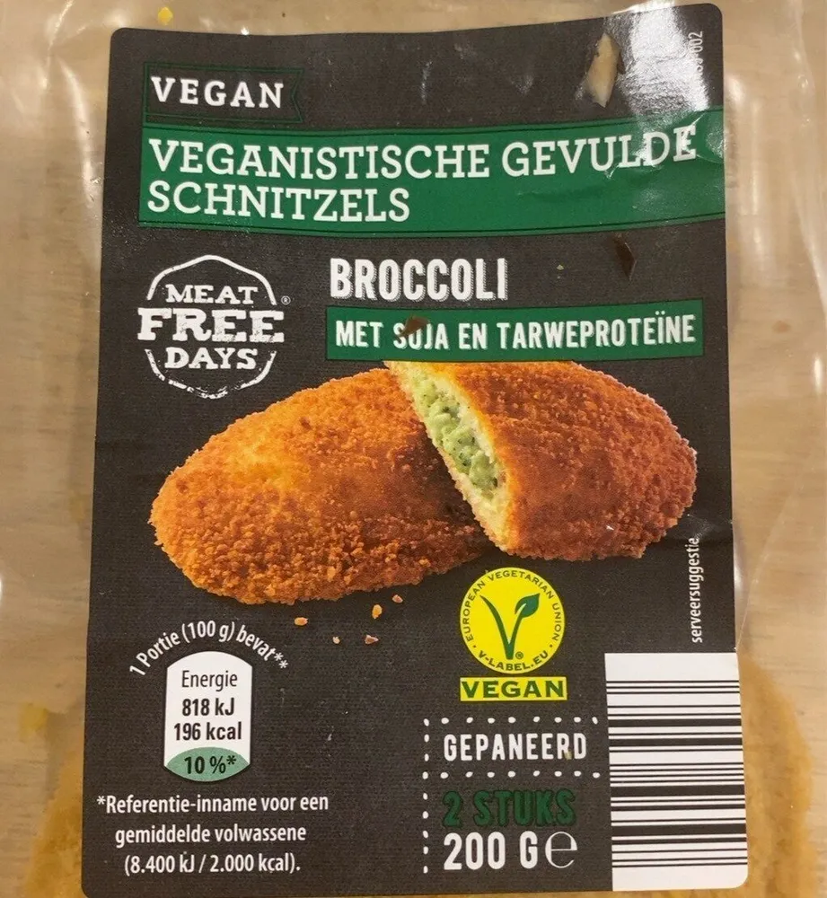 Veganistishe gevulde schnittzels