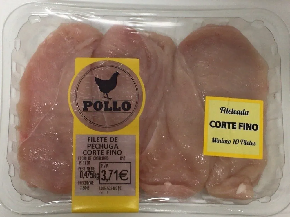 Filete de pechuga corte fino