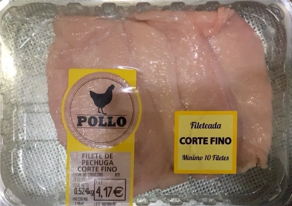 Filete de pechuga corte fino